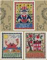Pattern, Monthly Trios - July, August,September by Waxing Moon Designs