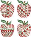 Pattern, Crazy Apples Ornaments by Kitty & Me Designs