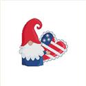Pattern, Patriotic Heart Pillow Gnome by Cross Stitch Wonders