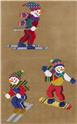 Pattern, Sporty Snowmen Ornaments II by Imaginating
