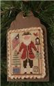 Pattern, Flag Waving Santa - 2021 Santa Ornament by Homespun Elegance Ltd