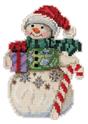 Snowman with Candy Cane