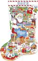 Pattern, Santa's Workshop Stocking by Kooler Design Studio