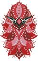 Pattern, Colorful Birds Cardinal by Kitty & Me Designs