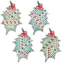 Crazy Holly Leaves Ornaments