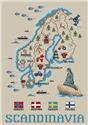 Pattern, Scandanavia Map by Sue Hillis Designs