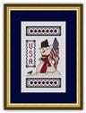 Pattern, Christmas Snowman with Flag by Happiness is Heartmade