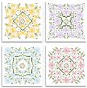 Pattern, Little Daisies Biscornu Ornaments by Kitty & Me Designs