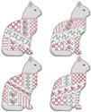 Pattern, Crazy Valentine Cats Ornaments by Kitty & Me Designs