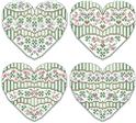 Pattern, Crazy Shamrock Hearts Ornaments by Kitty & Me Designs