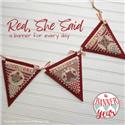 Pattern, Red, She Said by Hands on Design