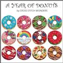 Pattern, A Year of Donuts - All 12 Months by Cross Stitch Wonders
