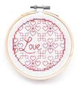 Pattern, Blackwork Love by Peacock & Fig