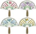 Pattern, Crazy Victorian Fan Ornaments by Kitty & Me Designs