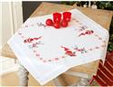 Stamped Kit, Christmas Elves Tablecloth by Vervaco