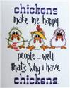 Pattern, Chickens Make Me Happy by MarNic Designs