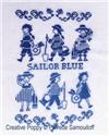 Pattern, Sailor Blue (Girl's Beach Fashion) by Perrette Samouiloff