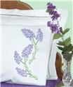 Stamped Stitchable, Lilacs (Perle Edge Pillowcase) by Jack Dempsey