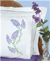 Stamped Stitchable, Lilacs (Lace Edge Pillowcase) by Jack Dempsey