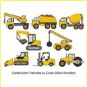 Pattern, Construction Vehicles Combo by Cross Stitch Wonders