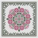 Pattern, September Hearts Square with Morning Glories by Happiness is Heartmade