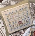 Pattern, Blue Blooming Sampler by The Nebby Needle