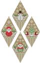 Pattern, Woodland Christmas Ornaments by Kitty & Me Designs