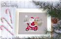 Pattern, Santa On A Vespa by Madame Chantilly