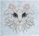 Pattern, Colorful Cats Frosty by Kitty & Me Designs