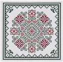 Pattern, December Hearts Square with Poinsettias - Christmas by Happiness is Heartmade