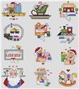 Pattern, Santa in His Workshop Ornaments by Kooler Design Studio