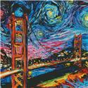 Pattern, Van Gogh Never Saw Golden Gate - Large by Artecy Cross Stitch