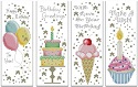Pattern, Happy Birthday Bookmarks by Kitty & Me Designs
