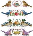 Pattern, Seasonal Bird Borders by Kitty & Me Designs