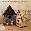 Pattern, Birdhouse In Spring Sewing Box by MTV Designs