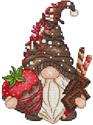 Pattern, Chocolate Strawberry Gnome by Les Petites Croix De Lucie