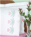 Stamped Stitchable, Cross-Stitch Design (Perle Edge Pillowcase) by Jack Dempsey