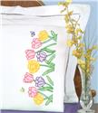 Stamped Stitchable, Beautiful Blooms (Perle Edge Pillowcase) by Jack Dempsey