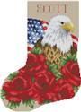 Pattern, Patriotic Christmas Stocking by Kitty & Me Designs