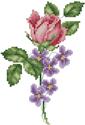 Pattern, Rosebud And Violets by Kitty & Me Designs