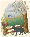 Pattern, Four Seasons Cats Spring Friendship by Kitty & Me Designs