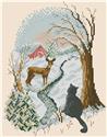 Pattern, Four Seasons Cats Winter Watch by Kitty & Me Designs