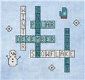 Pattern, Winter Crossword by Cute Embroidery by Kate