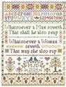 Pattern, Woman Seweth Sampler by Imaginating