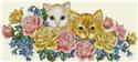 Cross Stitch Patterns, Rose Garden Kitties by Kitty & Me Designs