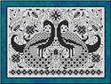 Pattern, Blackwork Peacocks by Joan Elliott Design
