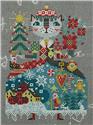 Pattern, Christmas Cat by Barbara Ana Designs