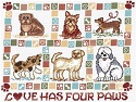 Pattern, Love Has Four Paws by Imaginating