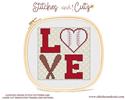 Pattern, LOVE Baseball by Stitches and Cutz