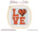 Pattern, LOVE Basketball by Stitches and Cutz